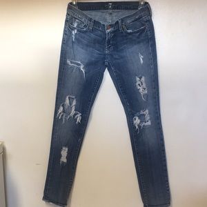 7 For All ManKind ripped jeans